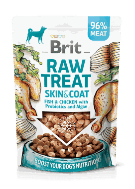 Brit RAW TREAT Skin&Coat, Fish&Chicken 40 g