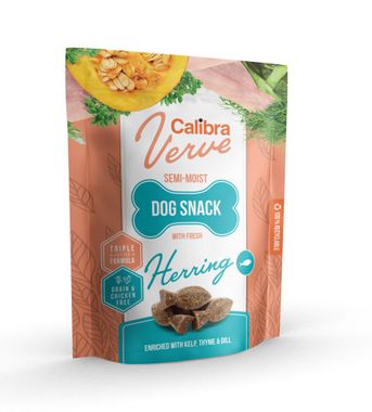 Calibra Verve Semi-Moist Dog Snack Fresh Herring 150g BEST BEFORE 15/10/2024