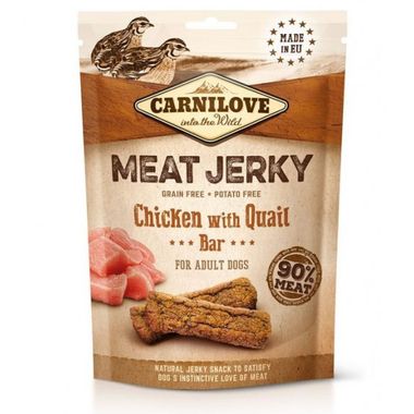 Carnilove Jerky Chicken with Quail Bar 100 g BEST BEFORE 6.7.2024
