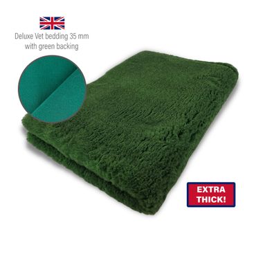 DRYBED Deluxe Vet Bed 35 mm dark green 100 x 75 cm