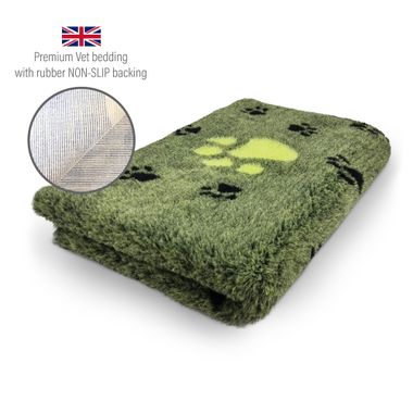 DRYBED Premium Vet Bed Big Paw lime green 100 x 75 cm