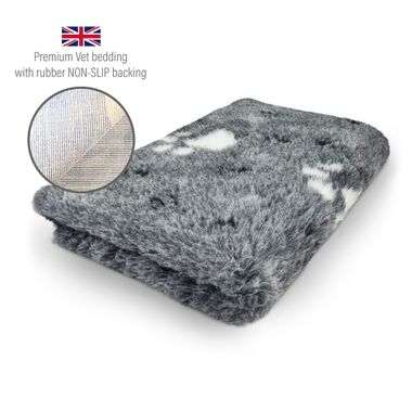 DRYBED Premium Vet Bed Big Paw grey 100 x 75 cm