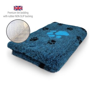 DRYBED Premium Vet Bed Big Paw turquoise 100 x 75 cm