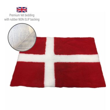 DRYBED Premium Vet Bed Denmark Flag 100 x 75 cm