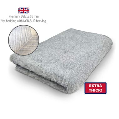 DRYBED Premium Vet Bed Deluxe 35 mm grey 100 x 75 cm