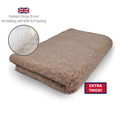 DRYBED Premium Vet Bed Deluxe 35 mm mink light brown 100 x 75 cm