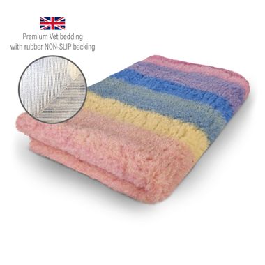 DRYBED Premium Vet Bed Rainbow 100 x 75 cm