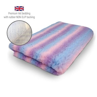 DRYBED Premium Vet Bed Rainbow blue 100 x 75 cm