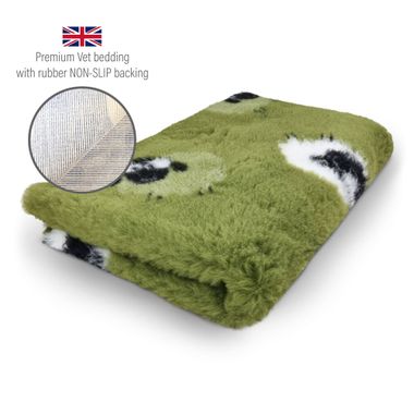 DRYBED Premium Vet Bed Farm Animals Woolly Sheep green 100 x 75 cm