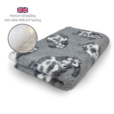 DRYBED Premium Vet Bed Farm Animals Woolly Cow grey 100 x 75 cm