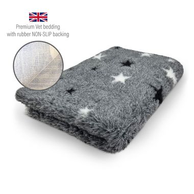 DRYBED Premium Vet Bed Starry Night grey 100 x 75 cm