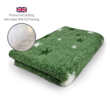 DRYBED Premium Vet Bed Starry Night dark green 100 x 75 cm