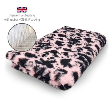 DRYBED Premium Vet Bed Cow black + pink 100 x 75 cm