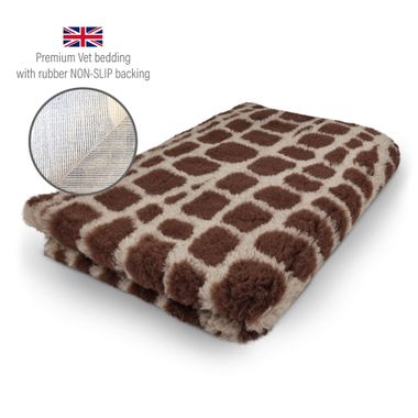 DRYBED Premium Vet Bed Crocodile brown + taupe 100 x 75 cm