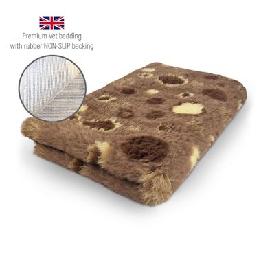 DRYBED Premium Vet Bed Circles brown + cream 100 x 75 cm