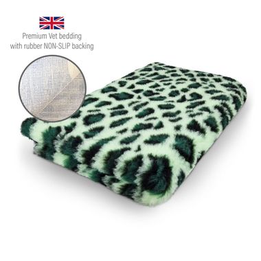 DRYBED Premium Vet Bed Leopard green 100 x 75 cm