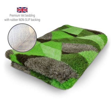 DRYBED Premium Vet Bed Mosaic green 100 x 75 cm