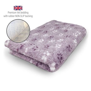 DRYBED Premium Vet Bed Pawmix lilac 100 x 75 cm