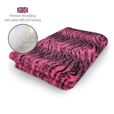 DRYBED Premium Vet Bed Tiger fuchsia 100 x 75 cm