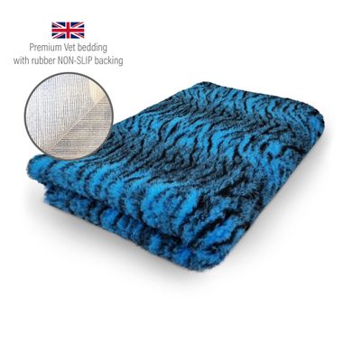 DRYBED Premium Vet Bed Tiger blue 100 x 75 cm