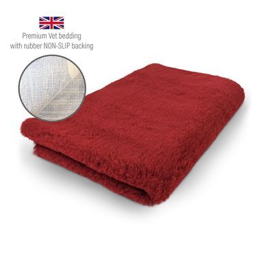 DRYBED Premium Vet Bed dark red 100 x 75 cm