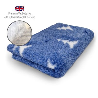 DRYBED Premium Vet Bed XMAS Starry Pine blue 100 x 75 cm