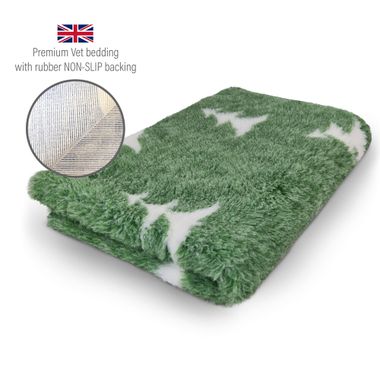 DRYBED Premium Vet Bed XMAS Starry Pine green 100 x 75 cm