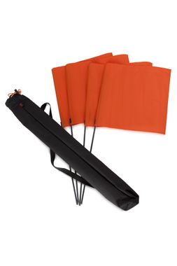 Firedog Square flag set orange 4 pcs.+ bag